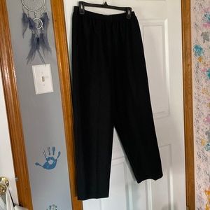 Black Alfred Dunner Elastic Waist Dress Pant